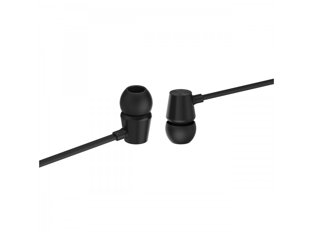 Swissten Dynamic YS500 Stereo Earbuds, in-ear Hands Free Ακουστικά με Μικρόφωνο & Multifunction Πλήκτρο, Black