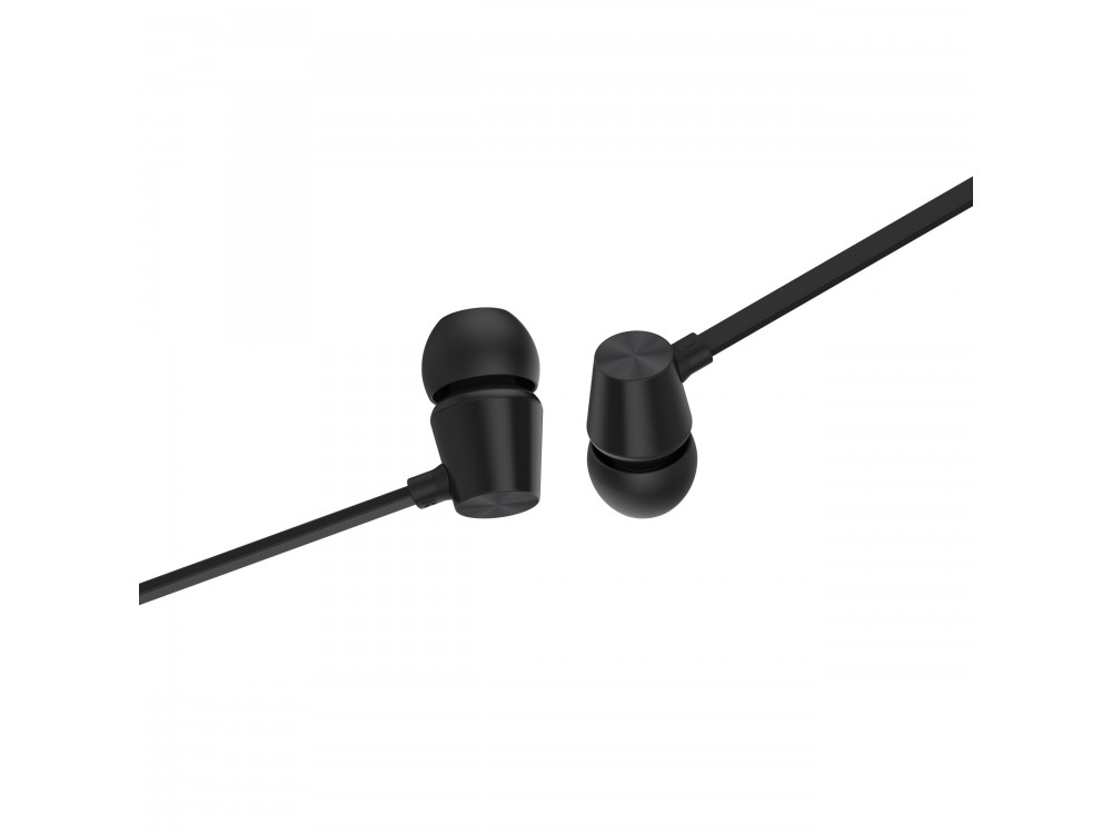 Swissten Dynamic YS500 Stereo Earbuds, in-ear Hands Free Ακουστικά με Μικρόφωνο & Multifunction Πλήκτρο, Black