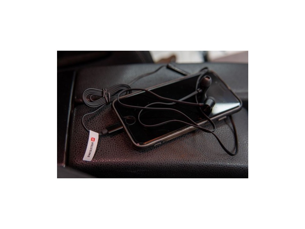 Swissten Dynamic YS500 Stereo Earbuds, in-ear Hands Free Ακουστικά με Μικρόφωνο & Multifunction Πλήκτρο, Black