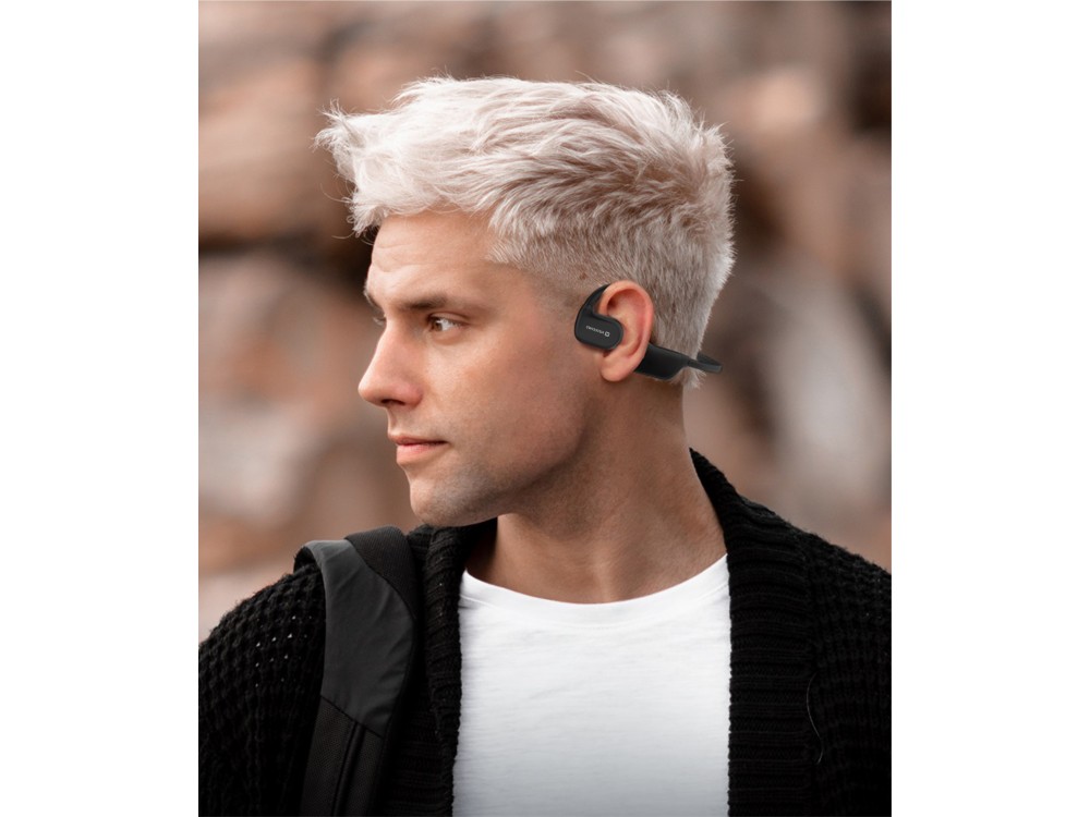 Swissten Gym Open Ear Bluetooth 5.2 Handsfree Ακουστικά με Αντοχή στον Ιδρώτα, Black