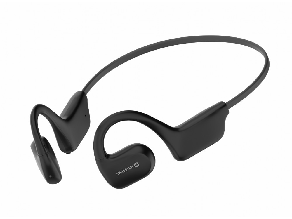 Swissten Gym Open Ear Bluetooth 5.2 Handsfree Ακουστικά με Αντοχή στον Ιδρώτα, Black