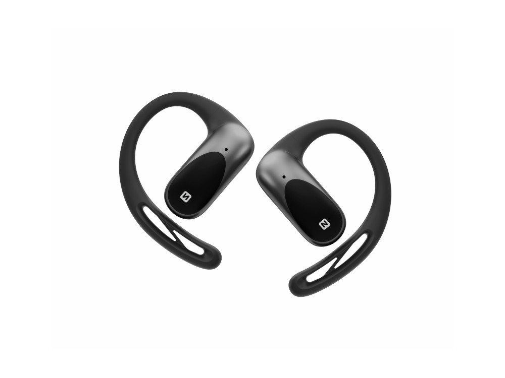 Swissten Run Bluetooth 5.4 Ακουστικά Open-Ear με Αντοχή στον Ιδρώτα IP54 & Υποστήριξη AAC, Black
