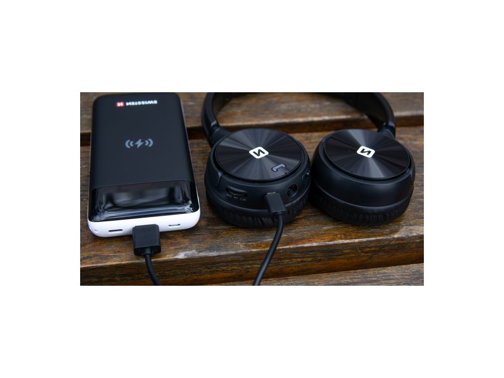 Swissten Trix Bluetooth headphones with Radio & microSD, Black