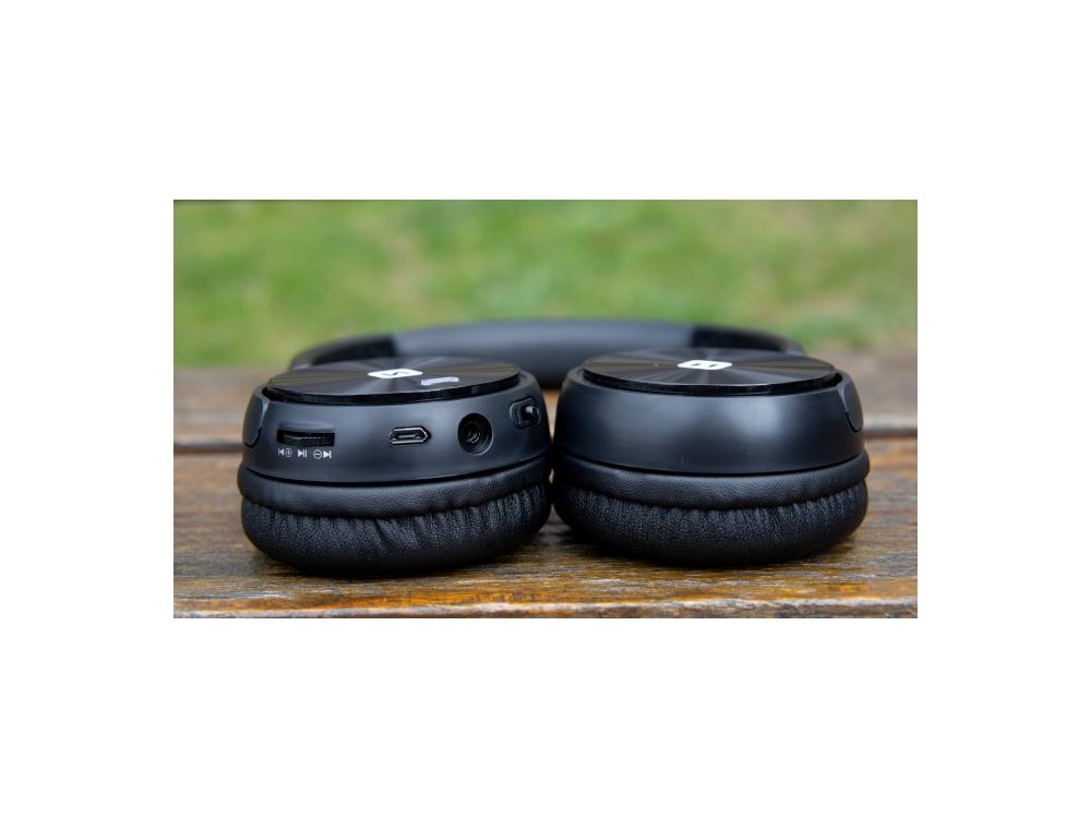 Swissten Trix Bluetooth headphones with Radio & microSD, Black