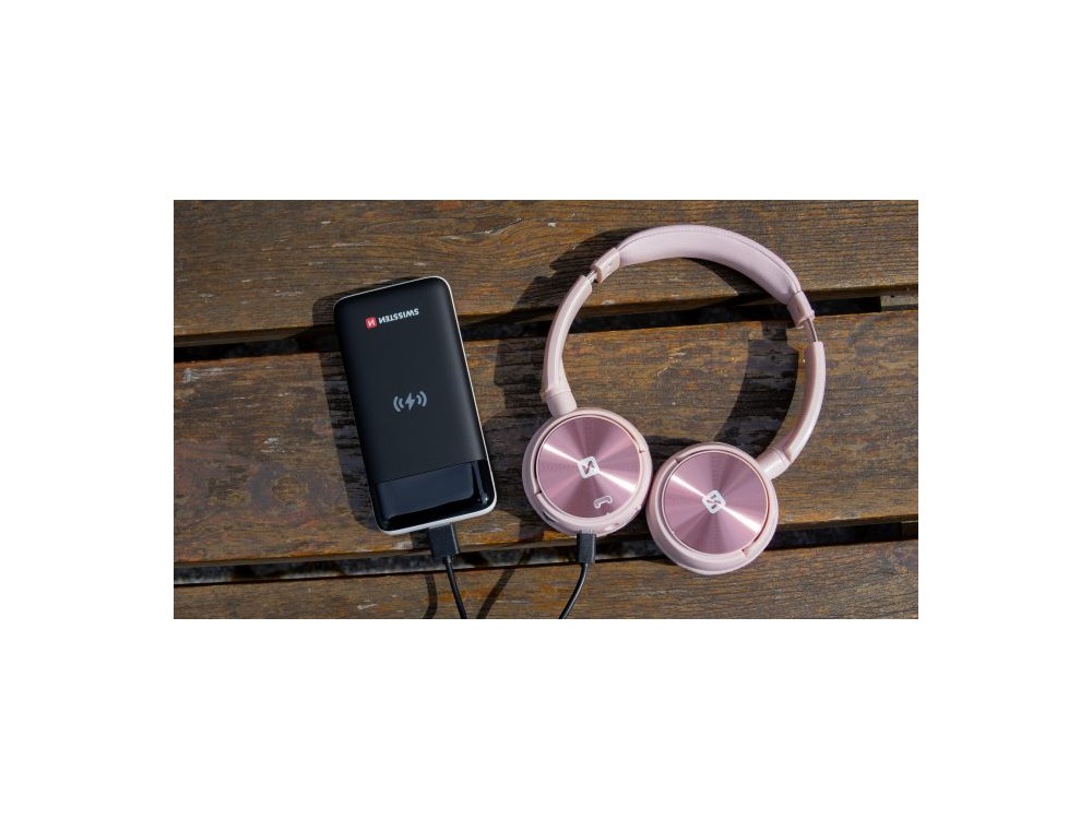 Swissten Trix Bluetooth headphones with Radio & microSD, Pink