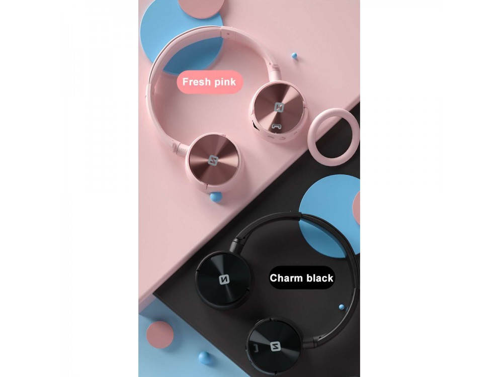 Swissten Trix Bluetooth headphones with Radio & microSD, Pink