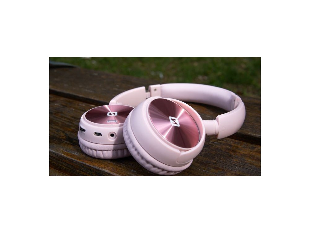 Swissten Trix Bluetooth headphones with Radio & microSD, Pink
