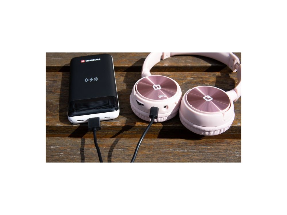 Swissten Trix Bluetooth headphones with Radio & microSD, Pink