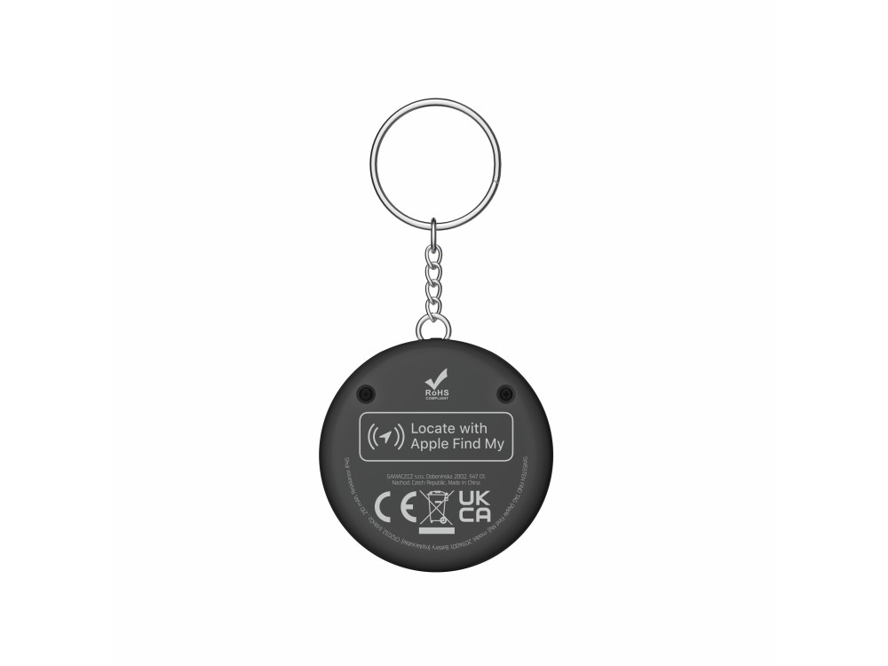Swissten Ultra Slim Find Tag Smart Locator, Apple Find My Tracker Επαναφορτιζόμενο, Black