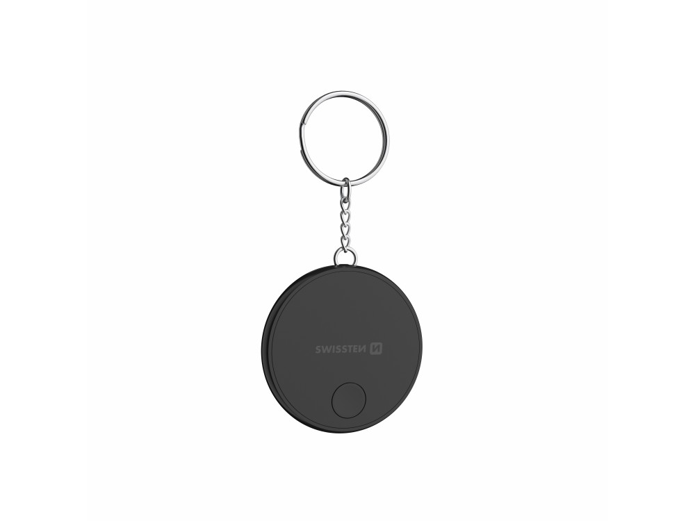 Swissten Ultra Slim Find Tag Smart Locator, Apple Find My Tracker Επαναφορτιζόμενο, Black