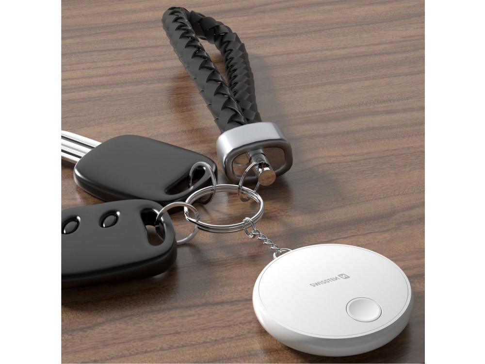 Swissten Ultra Slim Find Tag Smart Locator, Apple Find My Tracker Επαναφορτιζόμενο, White