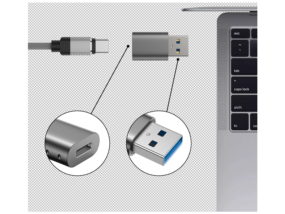 Swissten Αντάπτορας USB-C Θηλυκό σε USB 3.0, Ασημί