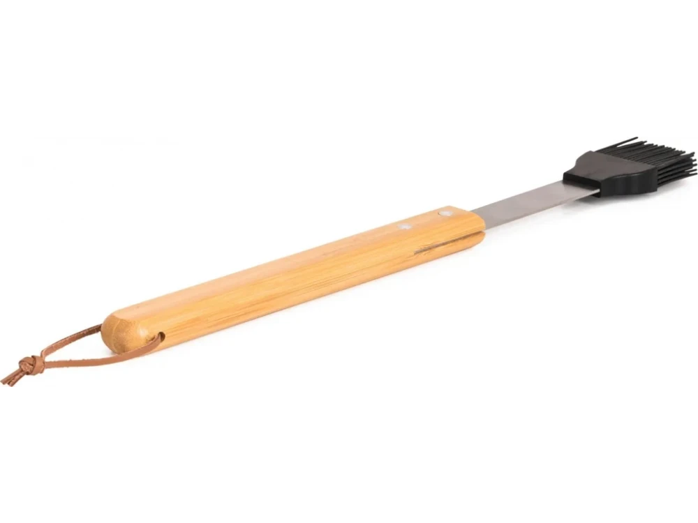 TNS Silicone Cooking BBQ Brush with Wooden Handle, 41cm