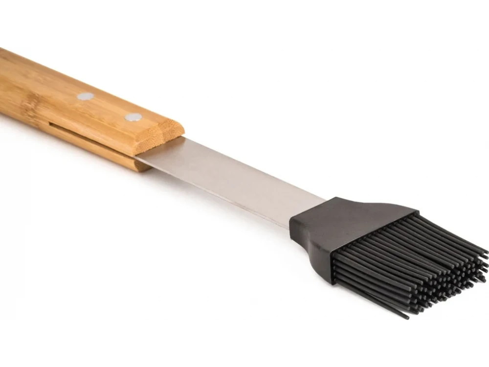 TNS Silicone Cooking BBQ Brush with Wooden Handle, 41cm