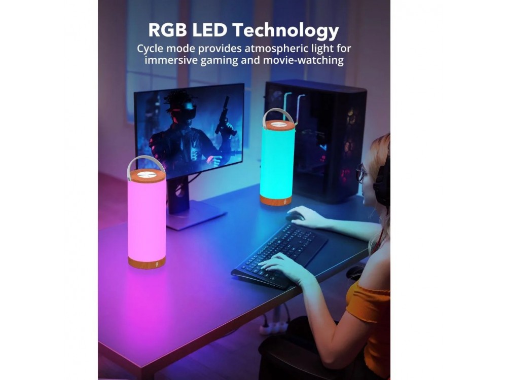TaoTronics TT-DL23 Pro Φως Νυχτός RGB, Επαναφορτιζόμενο Touch Control & Dimmable