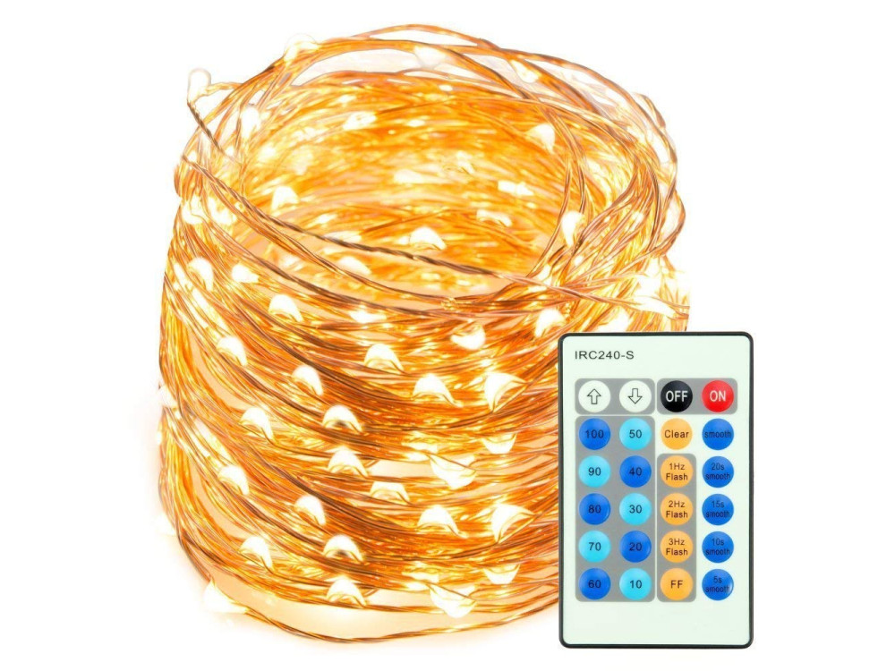 TaoTronics TT-SL038 LED Starry String Light, 200 Candles Warm White, 2*10 Meters Length, Indoor & Outdoor with Remote