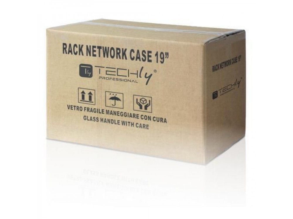 Techly 19" 6U D320 Wall Mounted Rack Cabinet 6U 50x32x35cm, Black