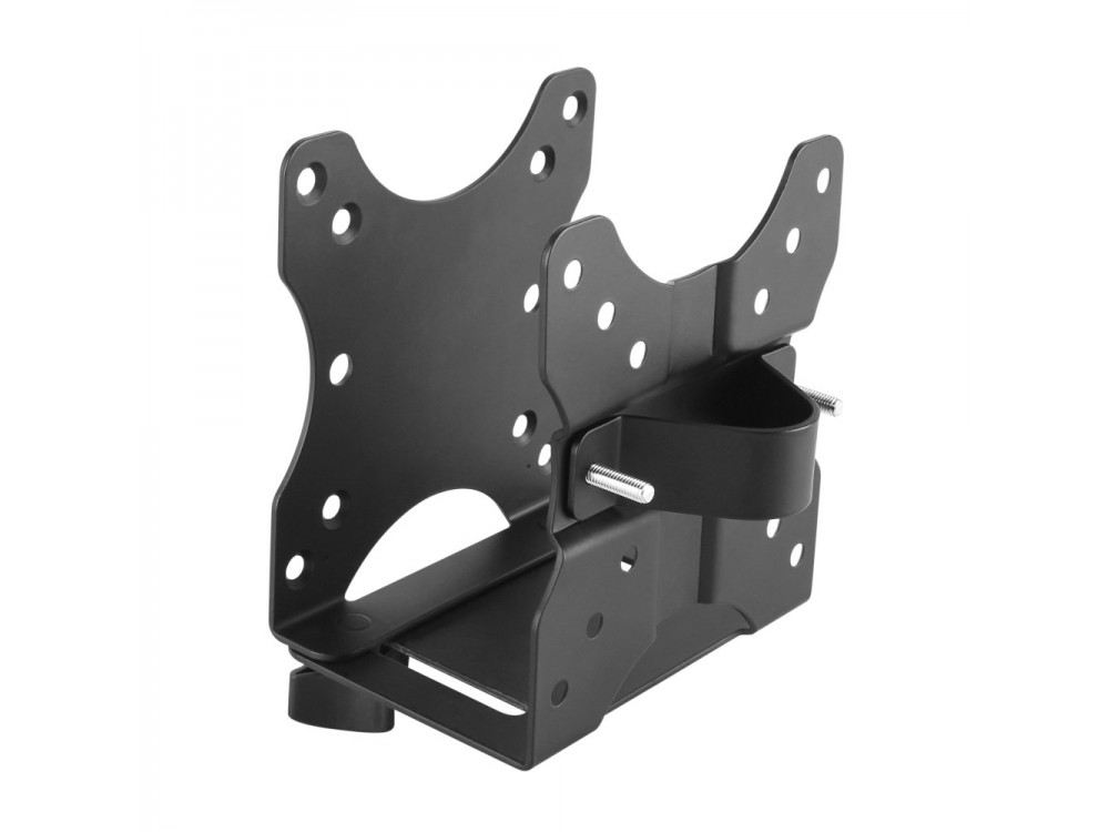 Techly Bracket for Mini PC Support Base Intel NUC, Mac Mini, Thin PC etc. on VESA Monitor Mount, Desk etc., Adjustable Width