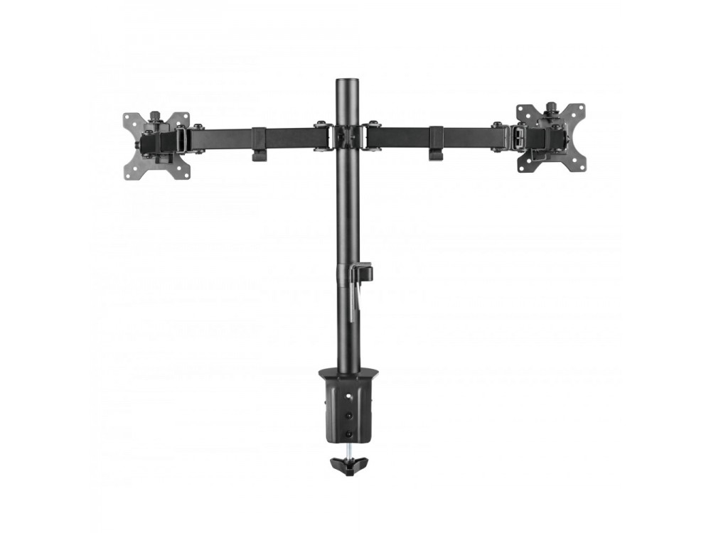 Techly Dual Arm Desk Mount with Clamp, Βάση για 2 Οθόνες 13”-32”, έως 16kg