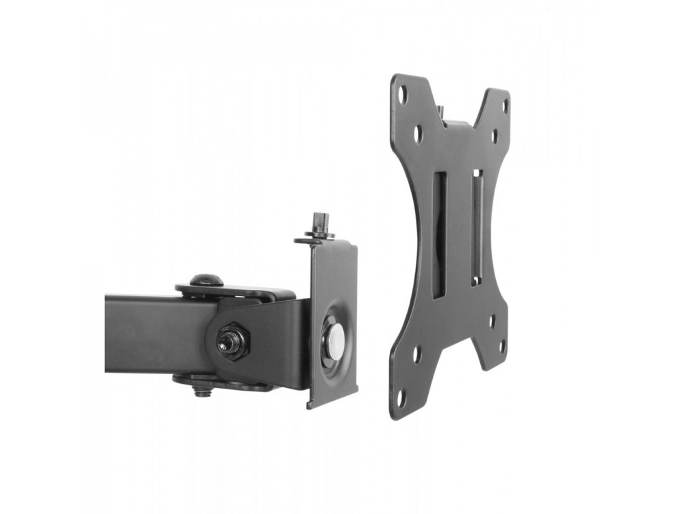 Techly Dual Arm Desk Mount with Clamp, Βάση για 2 Οθόνες 13”-32”, έως 16kg