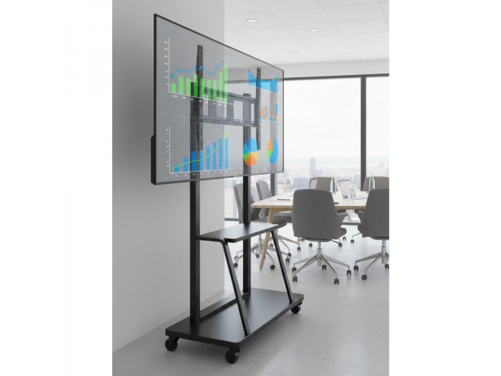 Multifunction Mobile TV Cart for LED/LCD TV 55-100" with shelf