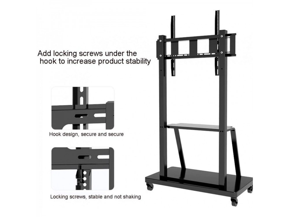 Multifunction Mobile TV Cart for LED/LCD TV 55-100" with shelf