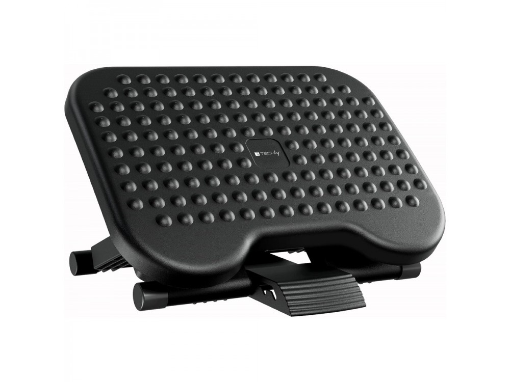 Techly Non-slip Adjustable Foot Rest, Office Footrest with Adjustable Height & Tilt