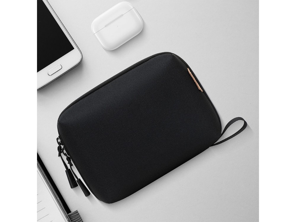Techly Organizer/Travel Case for Carrying Gadgets and Electronics, Black