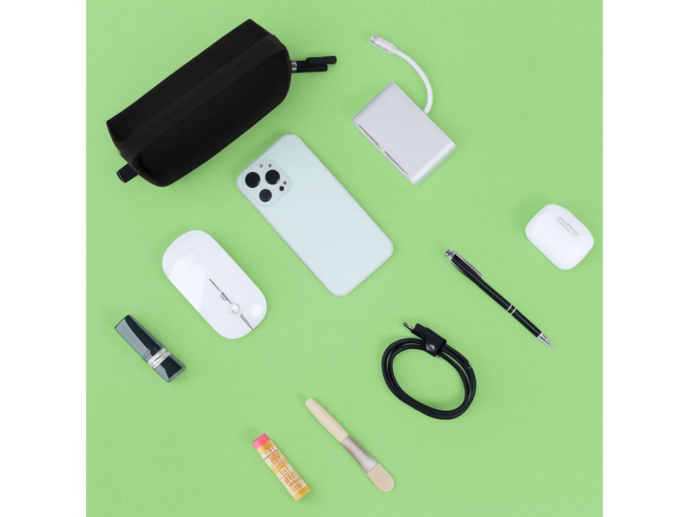 Techly Organizer/Travel Case for Carrying Gadgets and Electronics, Black