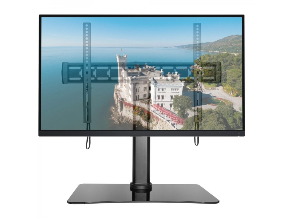 Techly Slim TV Stand & Mount, Tabletop Stand for TV 32”-55”, up to 40kg