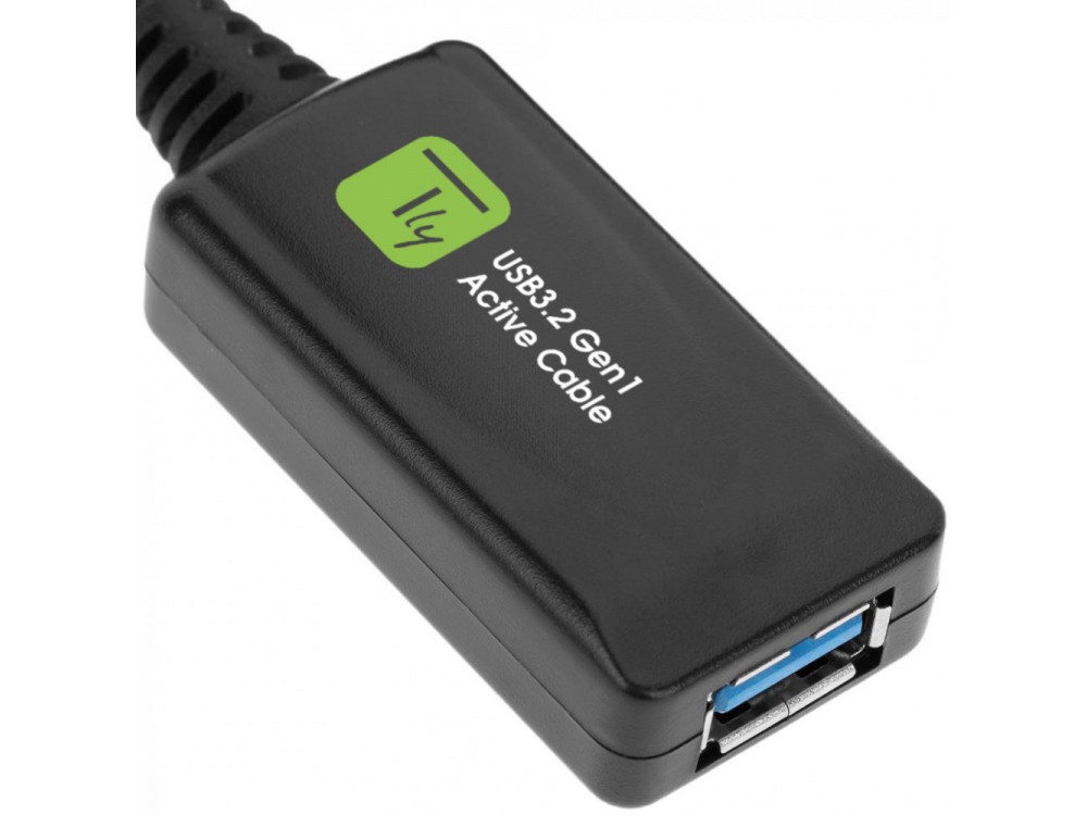 Techly SuperSpeed+ USB 3.2 5Gbps Active Repeater Cable 5m. Extension Cable with Signal Amplifier, USB-A Extender
