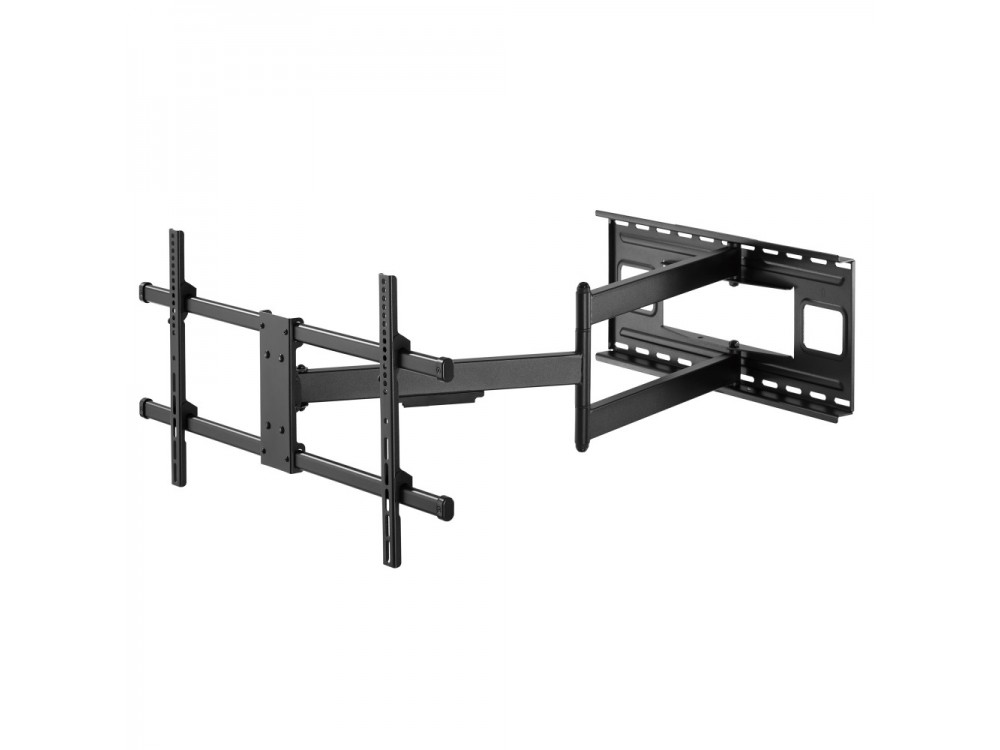 Techly TV Mount, Ultra Slim Extendable up to 1015mm & Tilting Stand with Double Arm for TV 43”-80”, up to 50kg