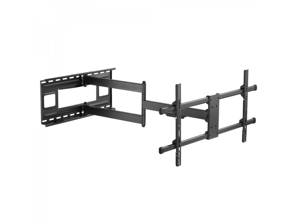 Techly TV Mount, Ultra Slim Extendable up to 1015mm & Tilting Stand with Double Arm for TV 43”-80”, up to 50kg