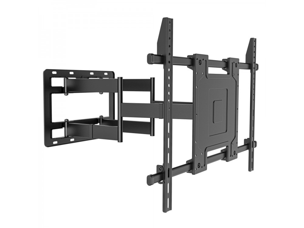 Techly TV Mount, Ultra Slim Tilting Stand with Double Arm for TV 65”-110” Full-Motion, up to 120kg