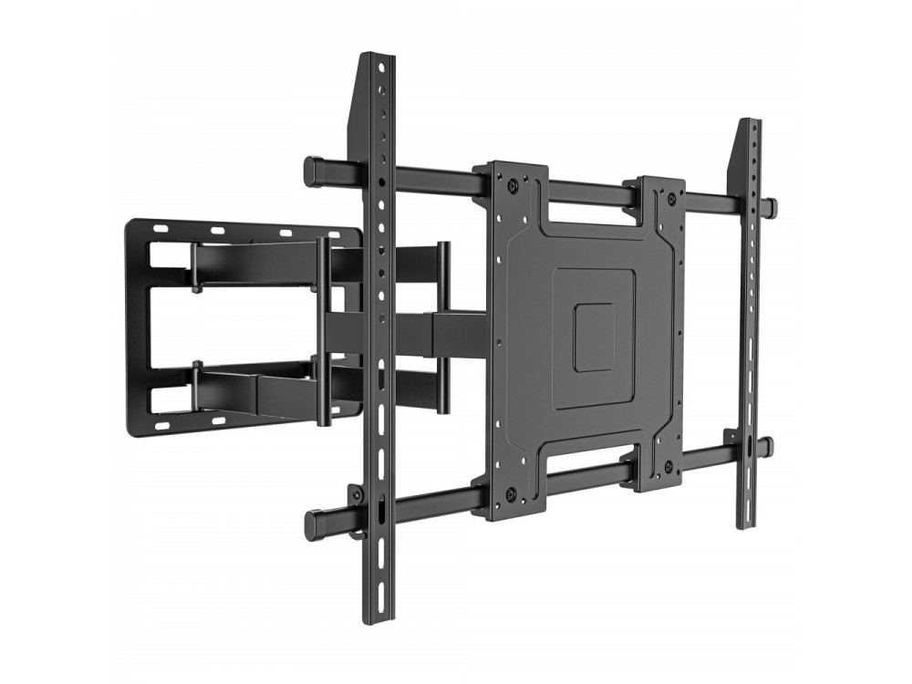 Techly TV Mount, Ultra Slim Tilting Stand with Double Arm for TV 65”-110” Full-Motion, up to 120kg