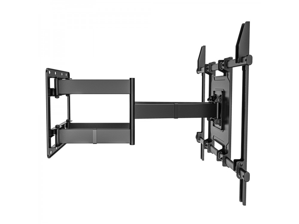 Techly TV Mount, Ultra Slim Tilting Stand with Double Arm for TV 65”-110” Full-Motion, up to 120kg