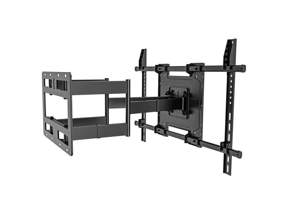 Techly TV Mount, Ultra Slim Tilting Stand with Double Arm for TV 65”-110” Full-Motion, up to 120kg