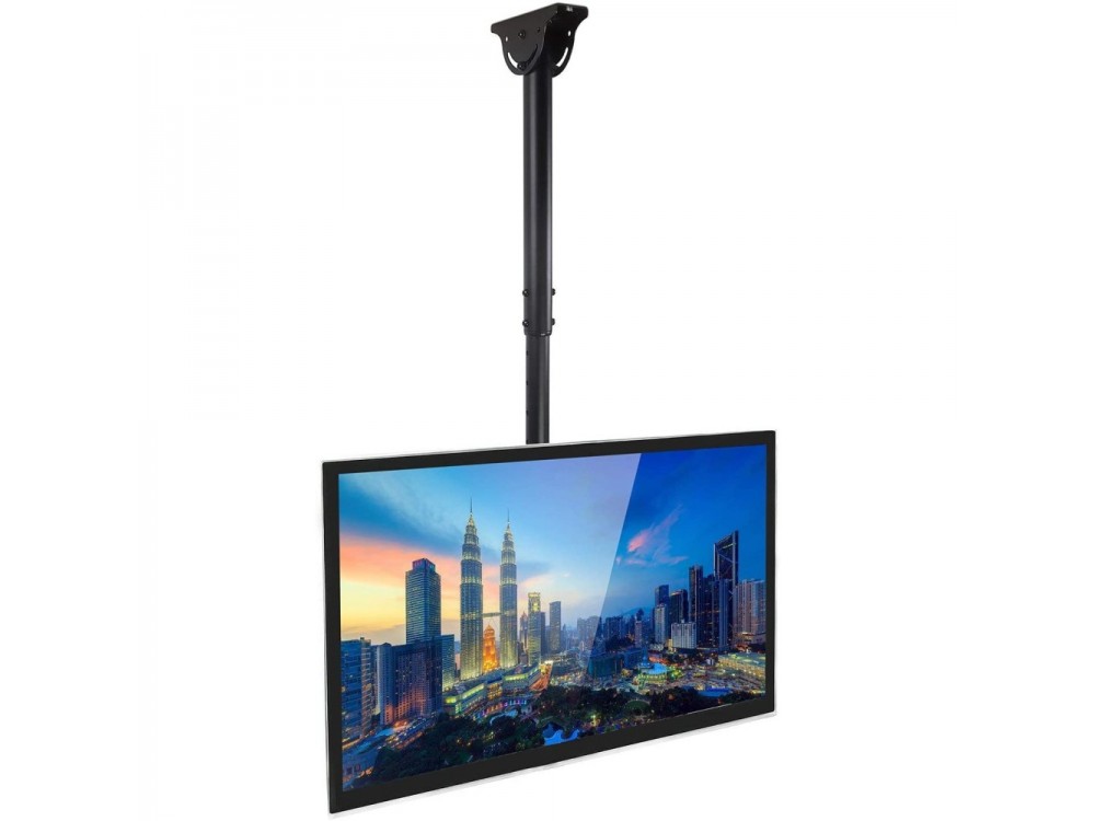 Techly TV Mount – Tilting & Swiveling Ceiling Bracket for 32"-55” TVs, Up to 50kg