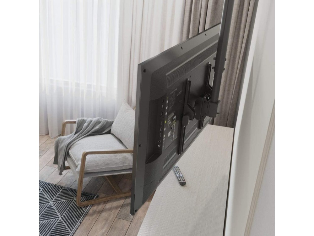 Techly TV Mount – Tilting & Swiveling Ceiling Bracket for 32"-55” TVs, Up to 50kg