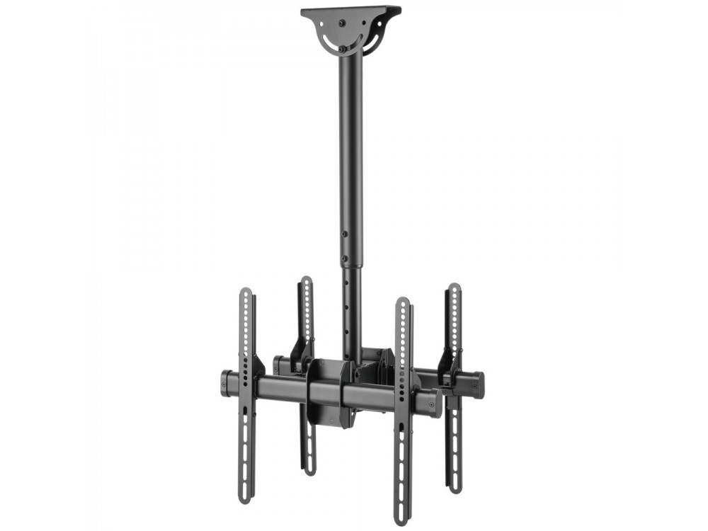 Techly TV Mount, Double Ceiling TV Mount Tilting with Swivel Base for TV 32"-55”, up to 45kg