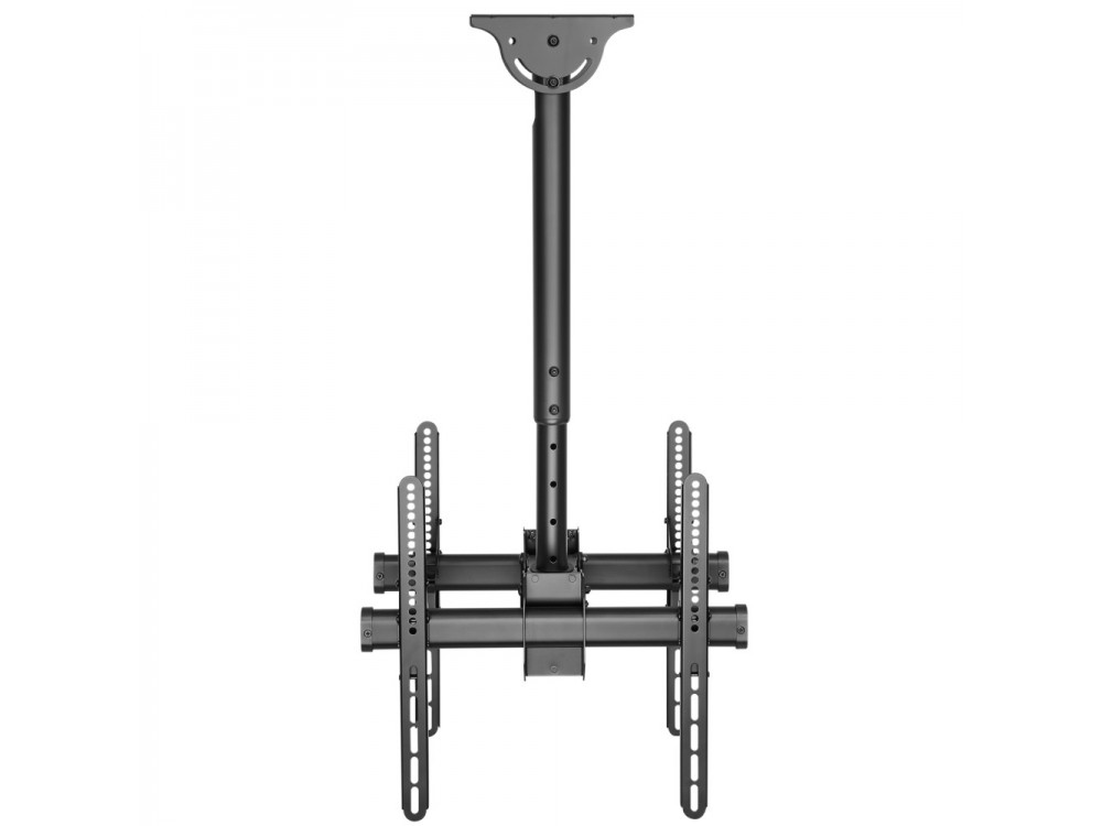 Techly TV Mount, Double Ceiling TV Mount Tilting with Swivel Base for TV 32"-55”, up to 45kg