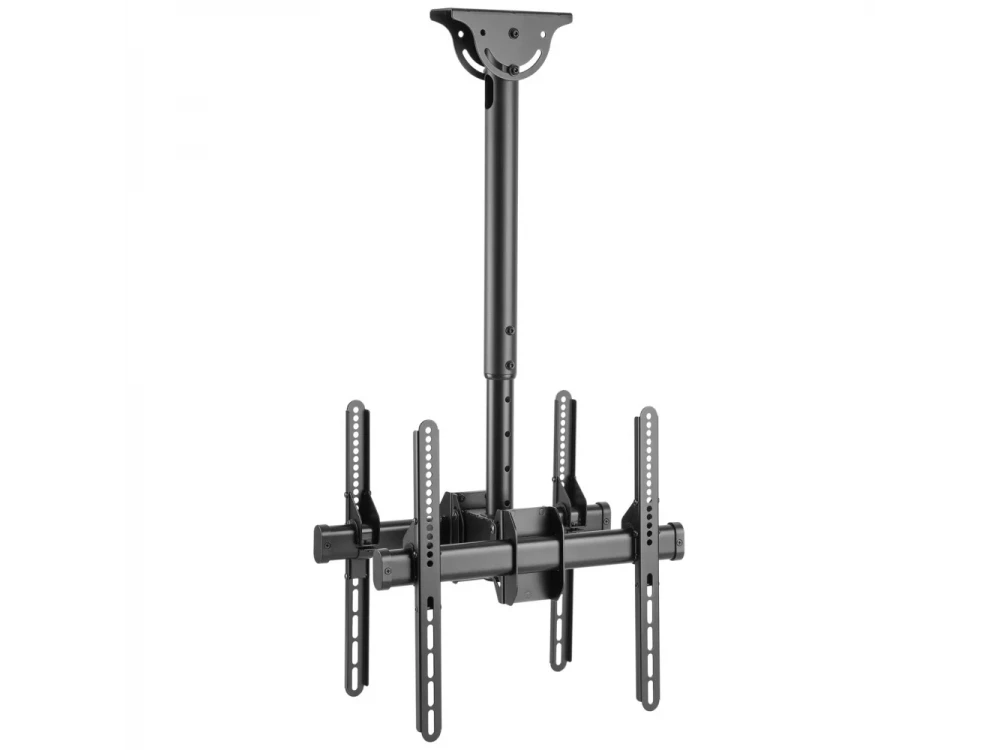 Techly TV Mount, Double Ceiling TV Mount Tilting with Swivel Base for TV 32"-55”, up to 45kg