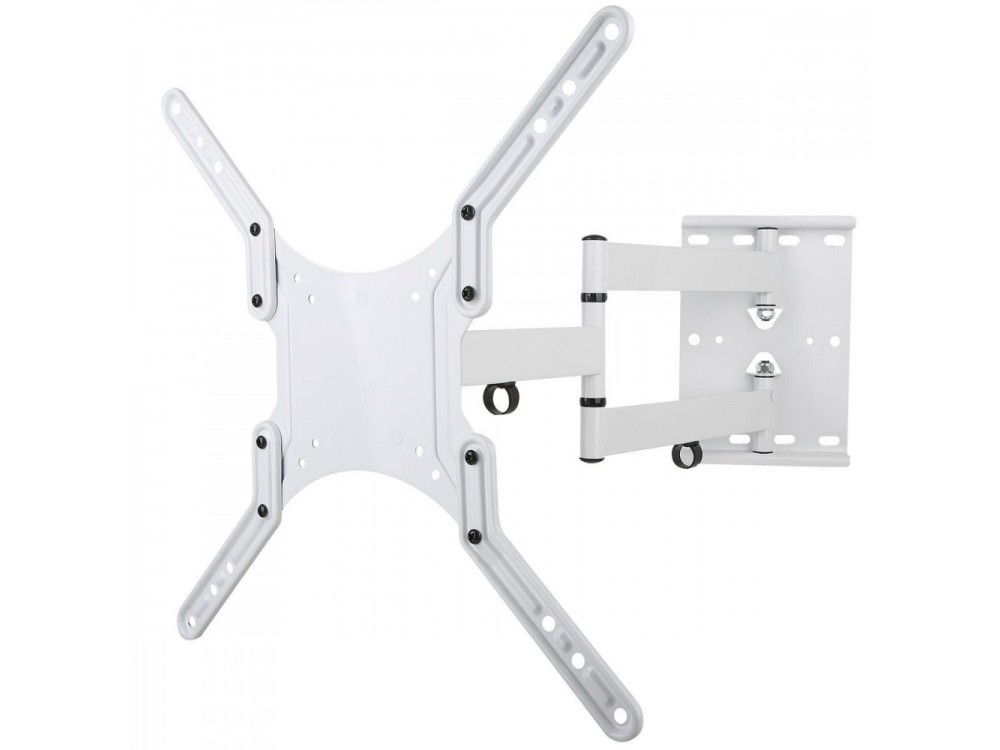 Techly TV Mount, Tilting & Swivel Stand with Split Arm for TV 23”-55”, up to 45kg, White