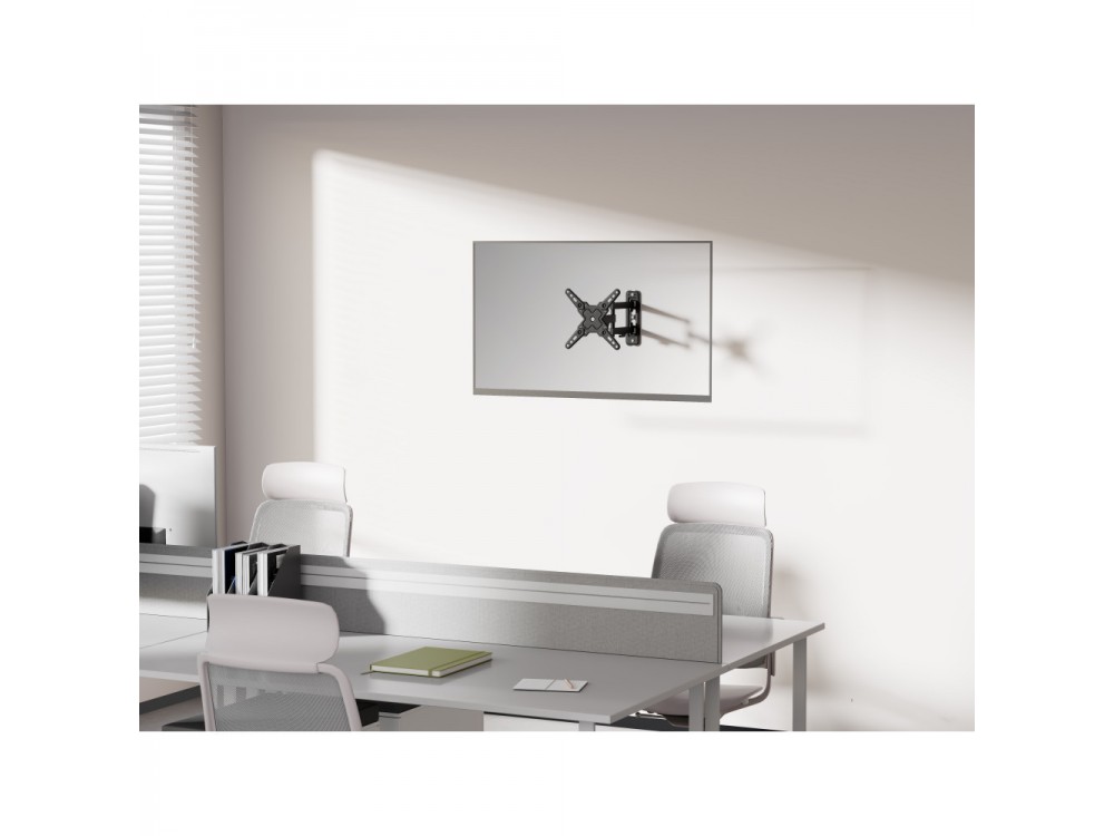 Techly TV Mount, Tilting & Swivel Stand with Split Arm for TVs 13”-43”, up to 20kg