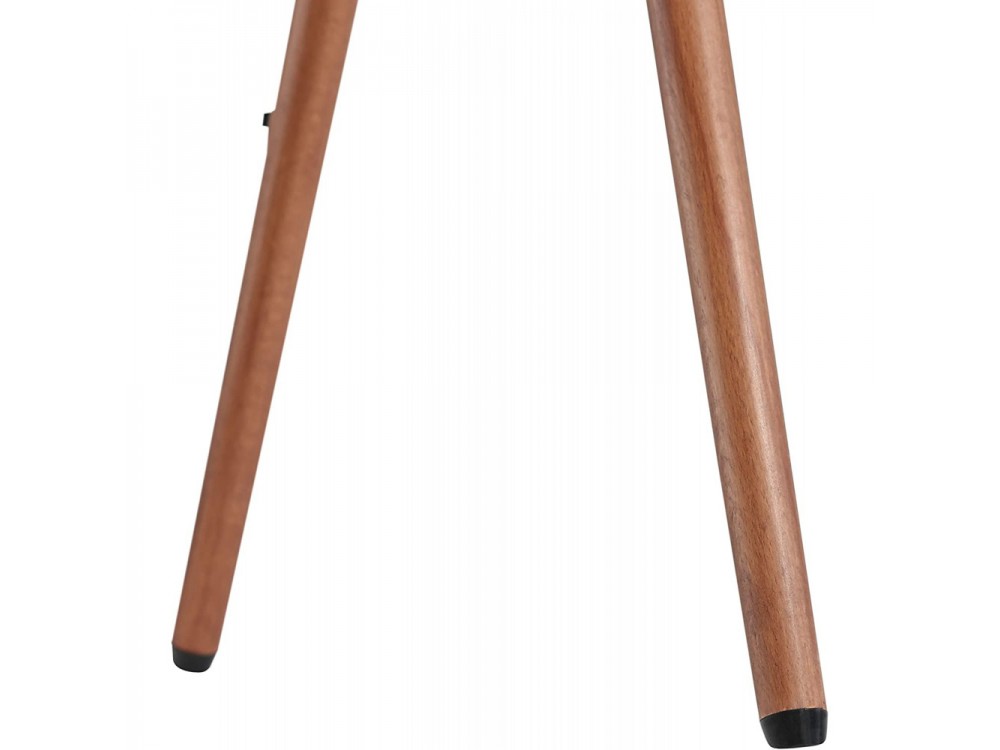 Techly Walnut Design TV Floor Stand, Floor TV Stand up to 70" and 40kg, Black