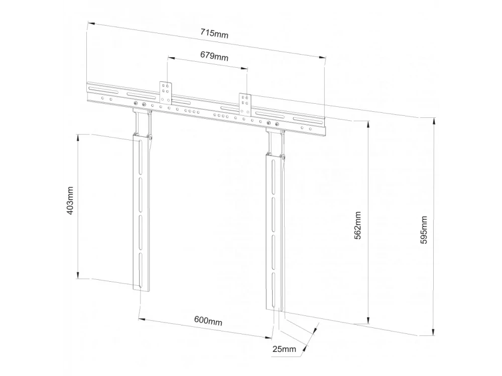 Techly Soundbar Mount Up to 10kg, Universal for TV or TV Stand Mounting