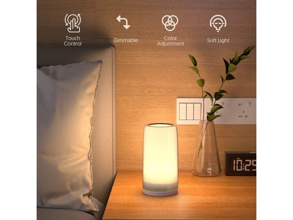 Teckin DL31 RGB Night Light, Semi Waterproof, Dimmable with Touch Control