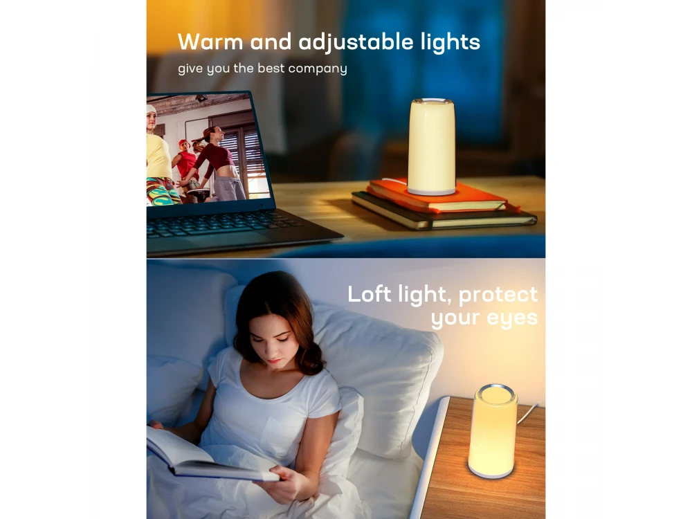 Teckin DL31 RGB Night Light, Semi Waterproof, Dimmable with Touch Control