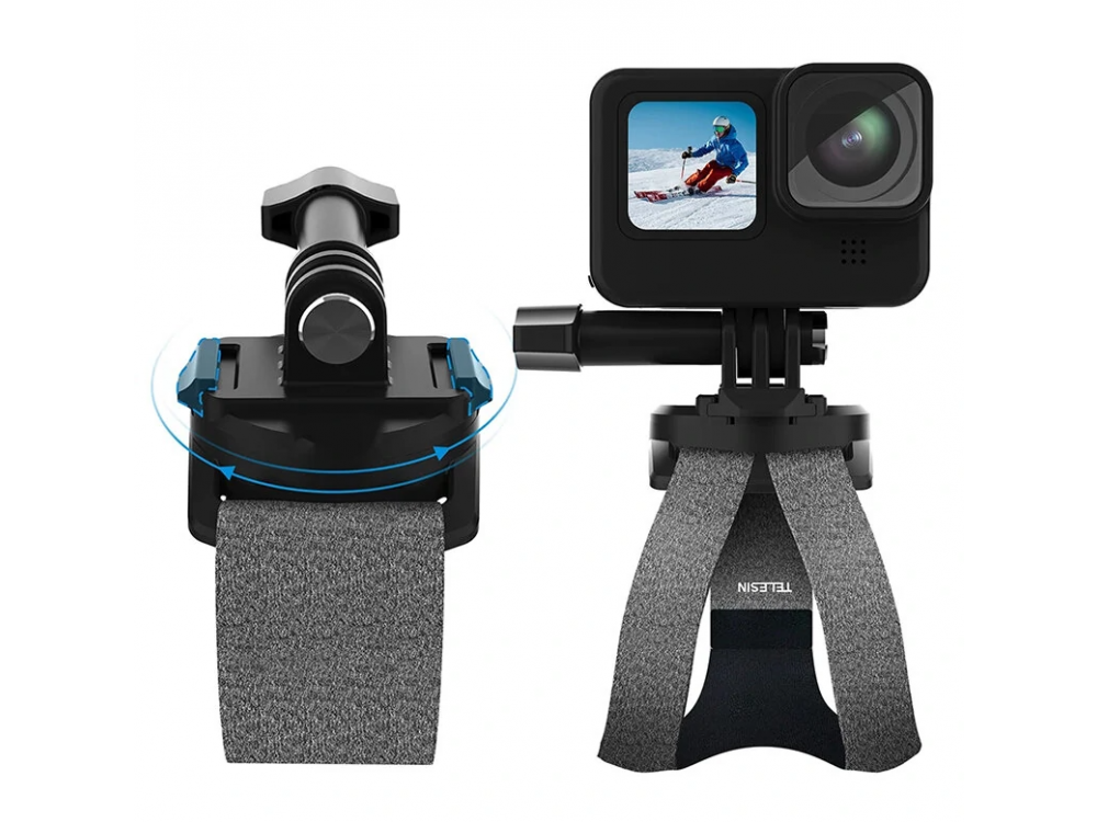 Telesin Wrist Strap, Upgraded 360-Degree Steerable Wrist Base for Action Camera GoPro/DJI, Insta etc.