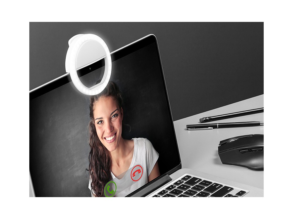 Tracer LED Selfie Ring Light Βοηθητικό Φως για Smartphones, Επαναφορτιζόμενο, 3000K-6000K Adjustable Color Temperature